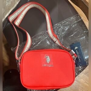 U.S. Polo Assn. Red Crossbody. NWT.